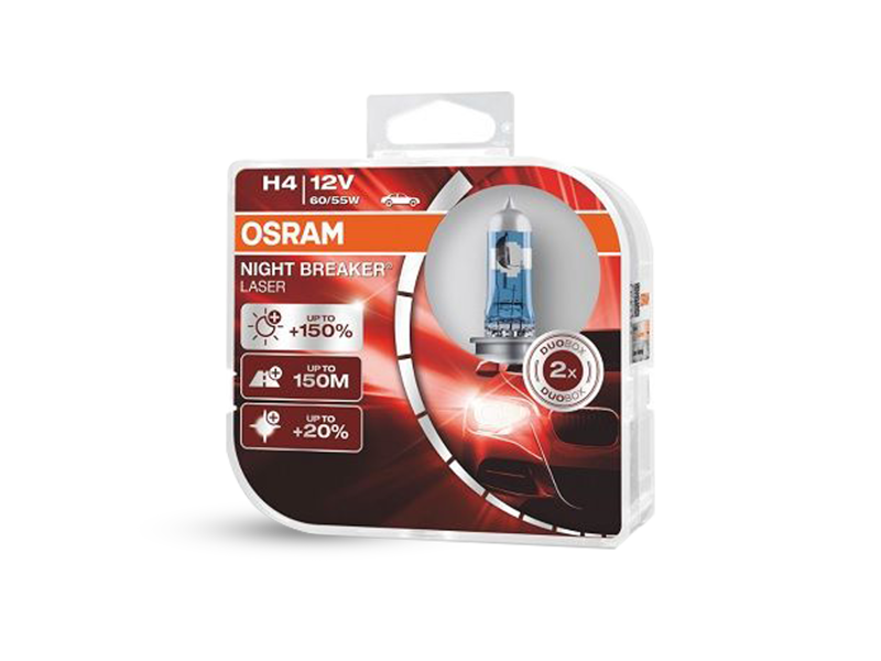 OSRAM 64193NL-HCB Izzó H4 Night Braker Laser P43T 60/55W +150%